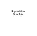 SUPERVISION TEMPLATE